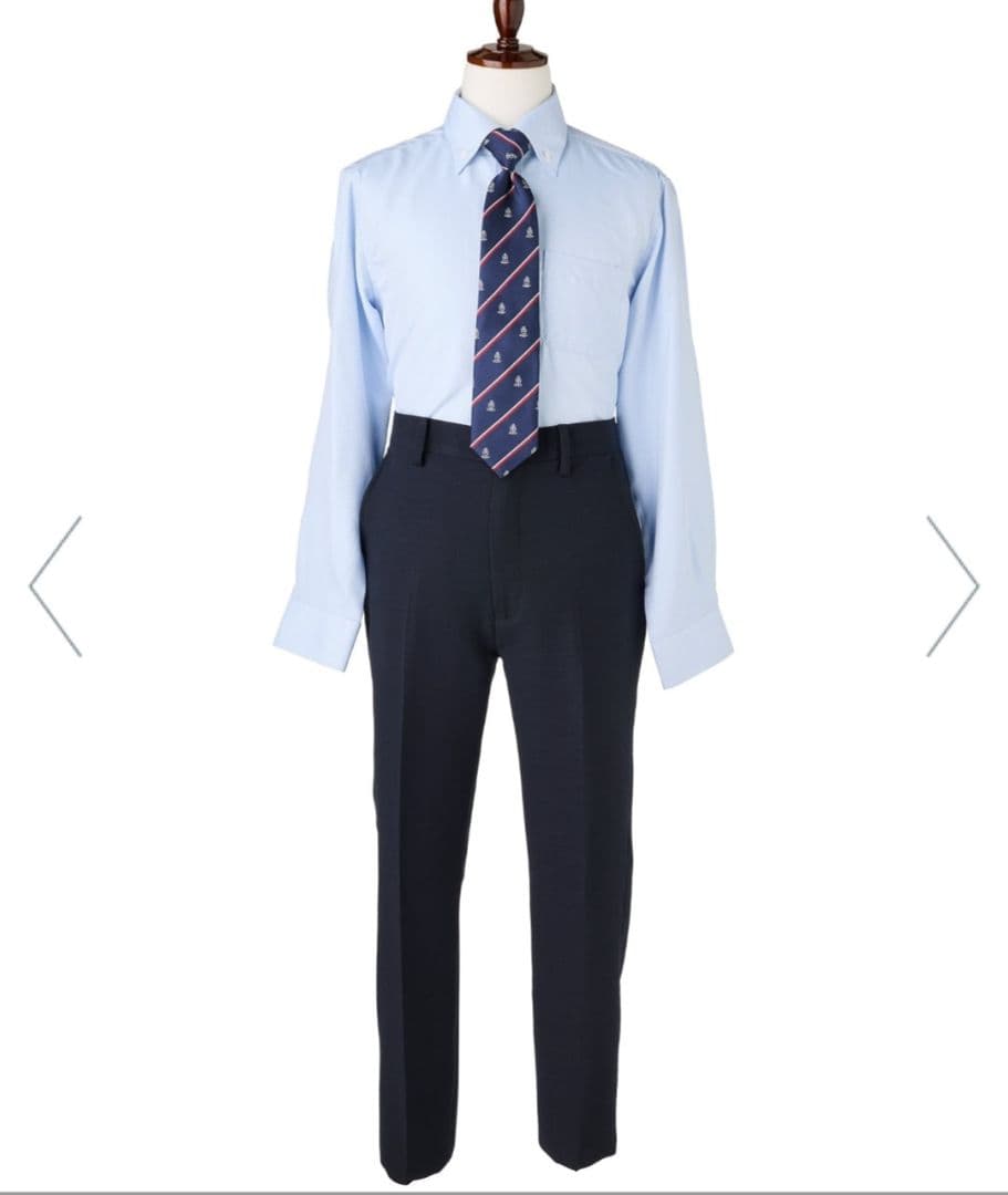 【卒業式160cm】【1度短時間着用美品】ネイビー スーツ6点セット