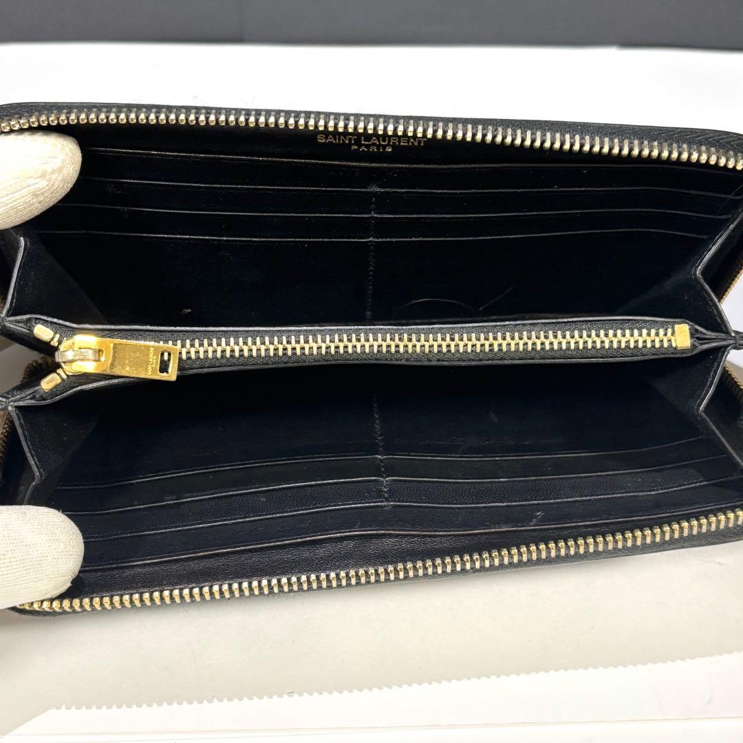 極希少　イヴサンローラン　リップ柄　長財布　限定モデル　ラウンドファスナー　黒