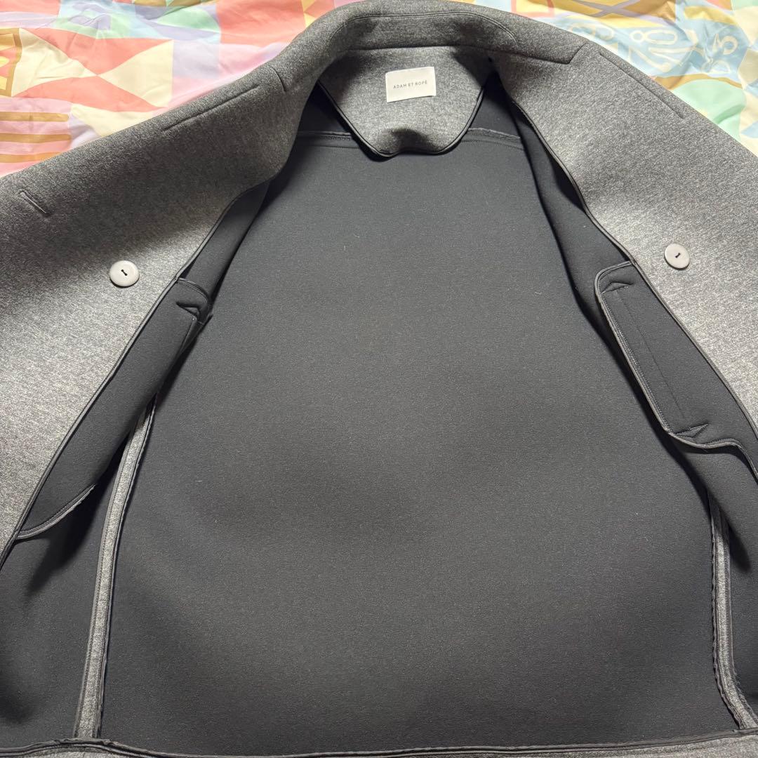 ADAM ET ROPE ウールジャージボンディングPコート