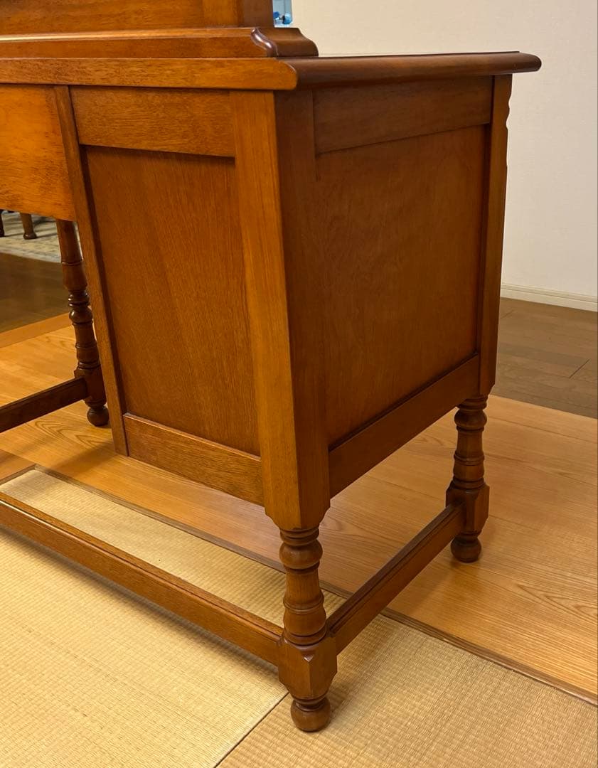 横浜ダニエル 木製ドレッサー・鏡台 ブラウン