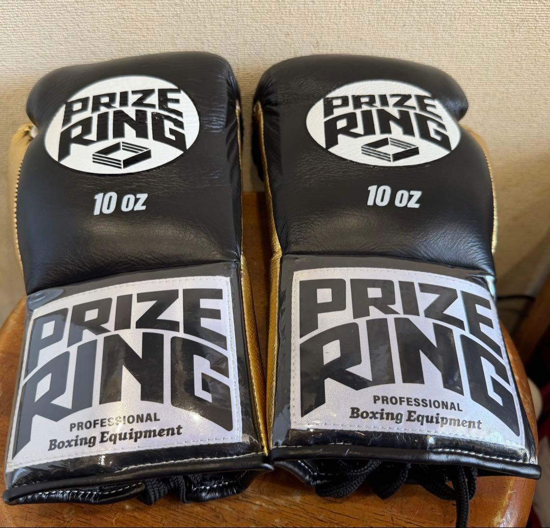 値下げPRIZE RING Pro-fight G10 プロ試合用 黒／ゴールド