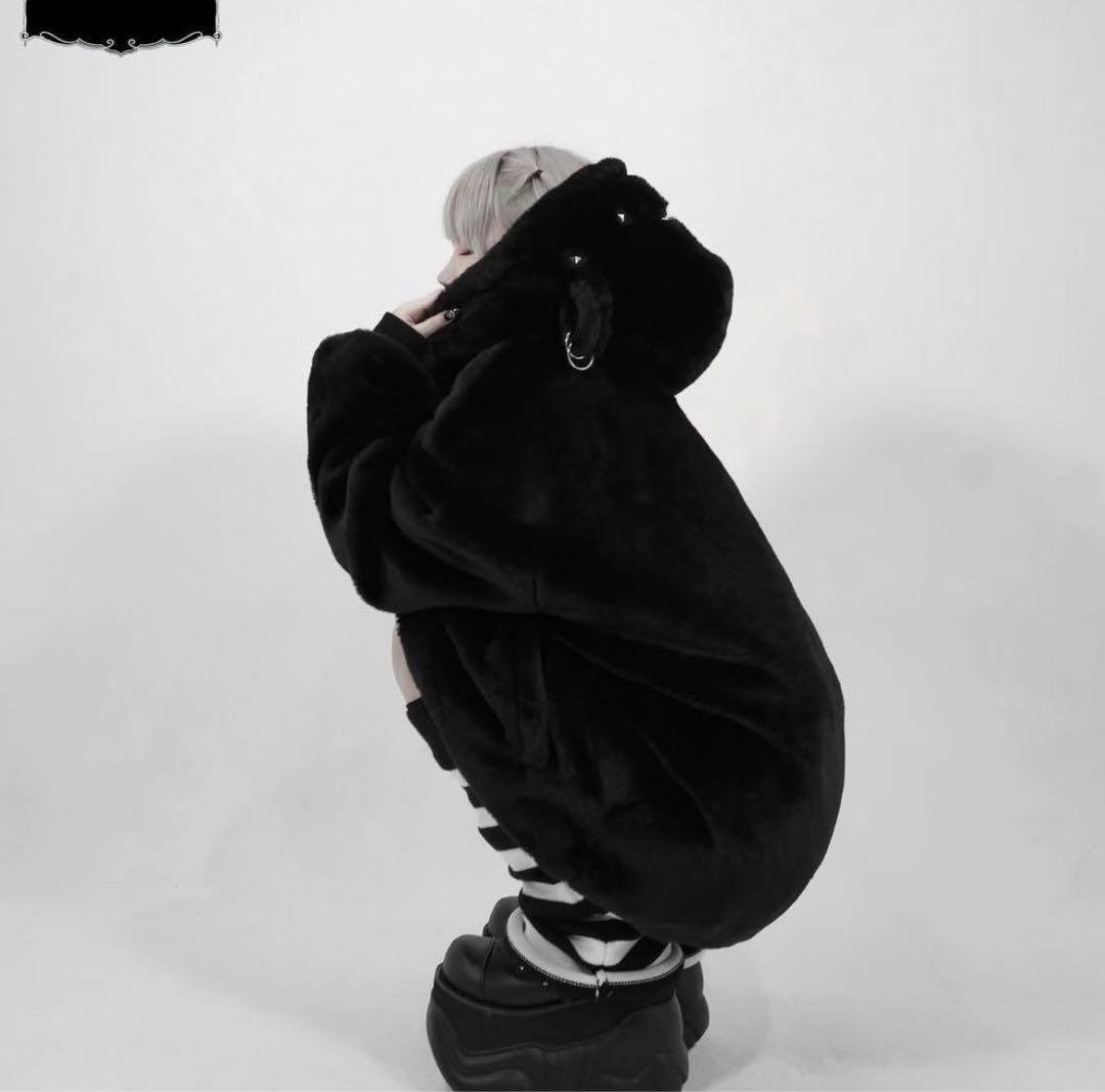 Dim Moire ブラックファーコート