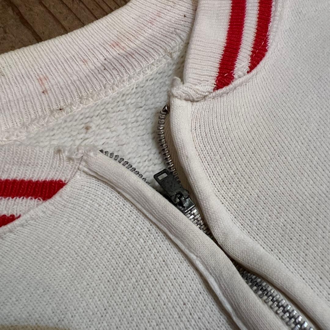 50年代 ビンテージスウェット 片爪ジップ ビンスウェ スプルース リブライン