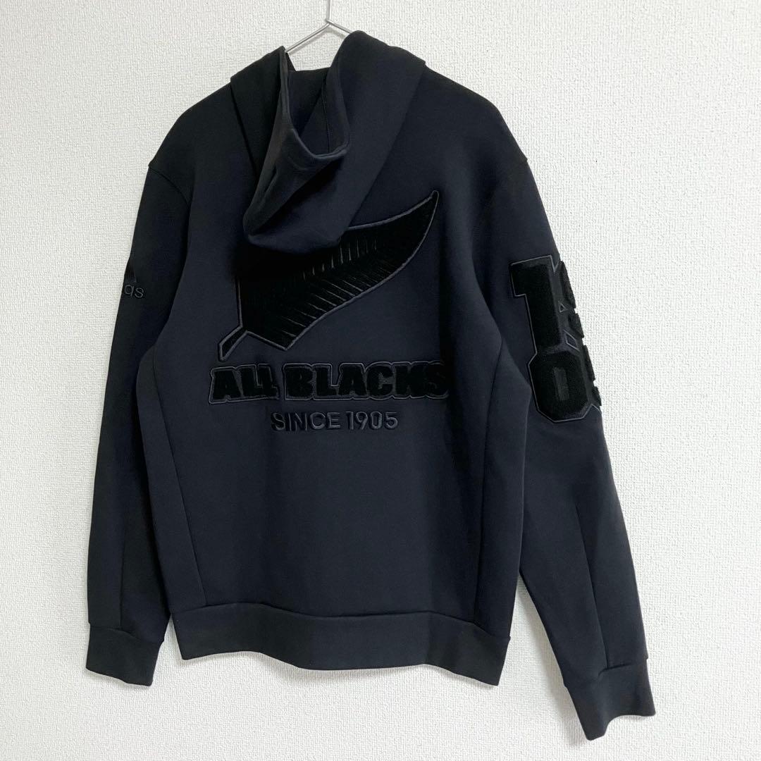 極美品　adidas オールブラックス フルジップ パーカー 2XL ブラック