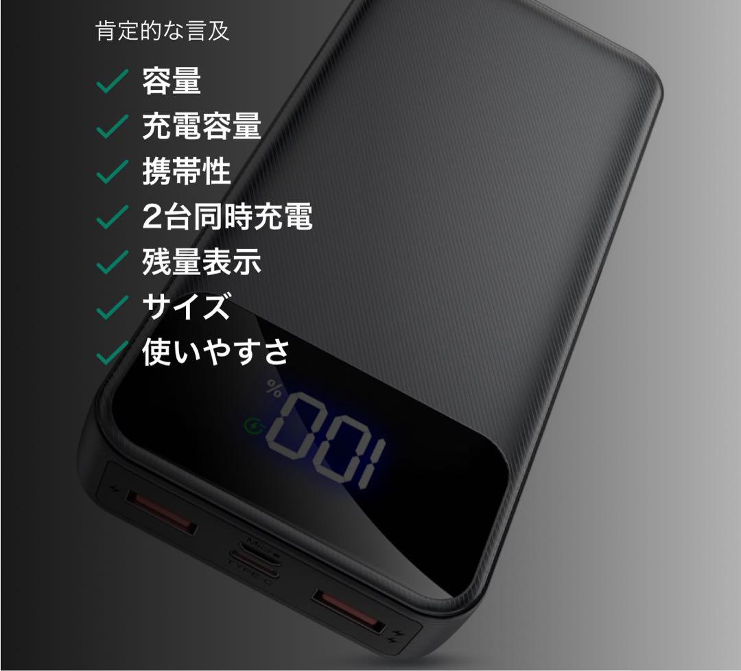 モバイルバッテリー 40000mAh LCD表示 最安値