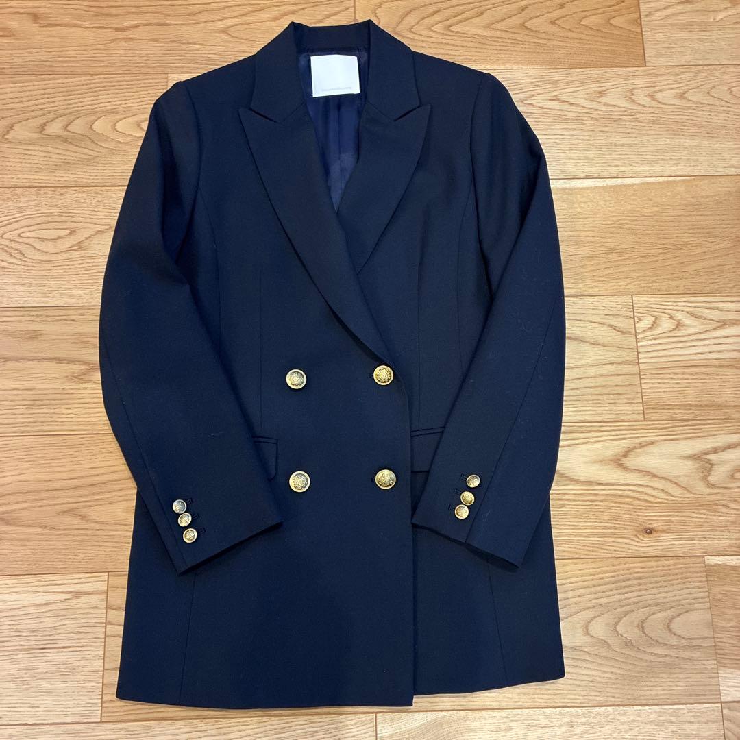 GALLARDAGALANTE ピークドラペルジャケット ネイビー