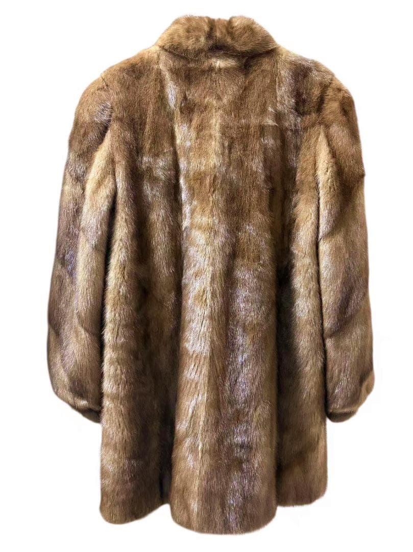 綺麗目　パステルミンク　艶◎　柔◎　ミンクコート　本毛皮　リアルファーコート