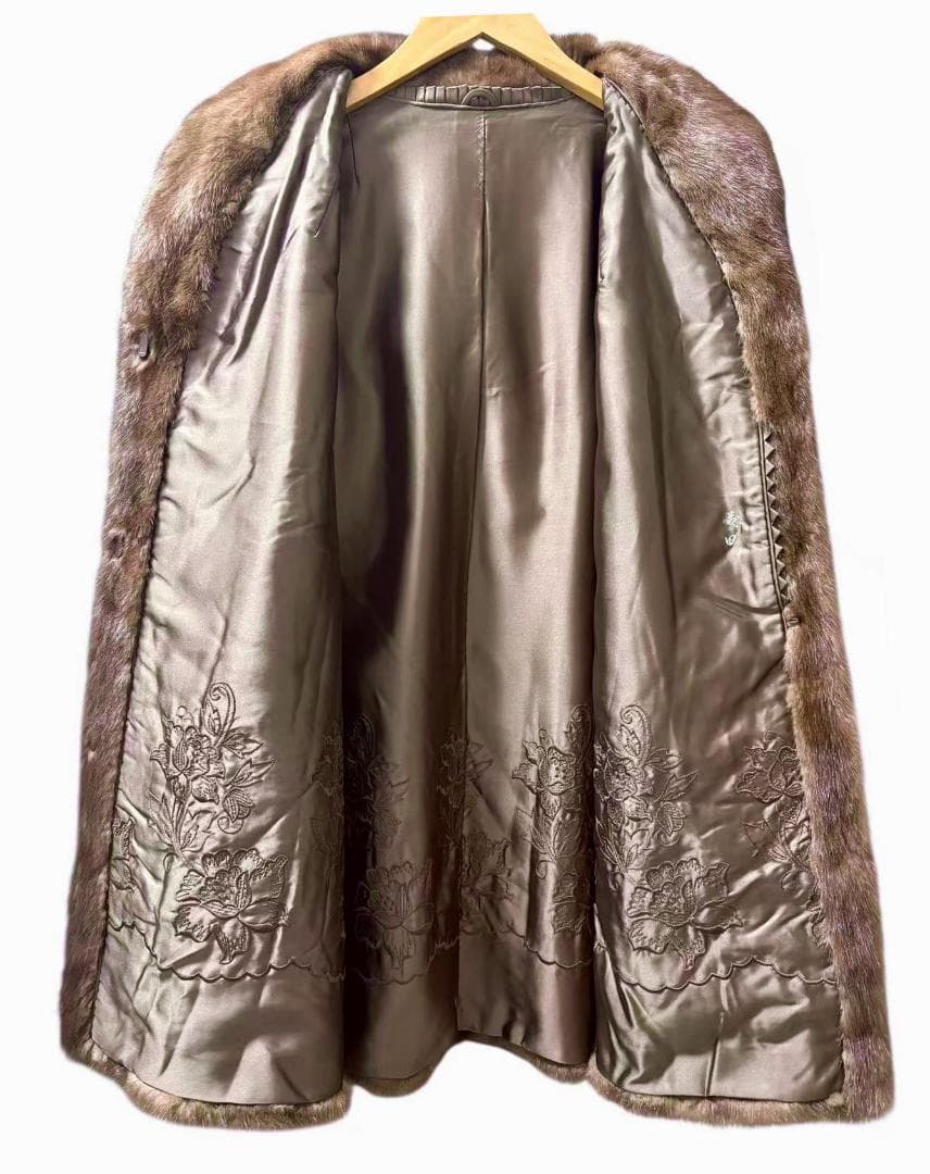 綺麗目　パステルミンク　艶◎　柔◎　ミンクコート　本毛皮　リアルファーコート