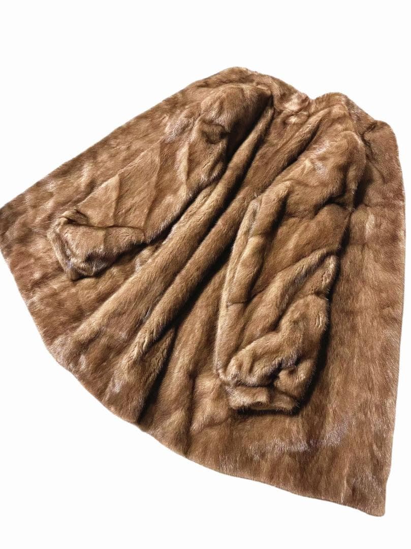 綺麗目　パステルミンク　艶◎　柔◎　ミンクコート　本毛皮　リアルファーコート