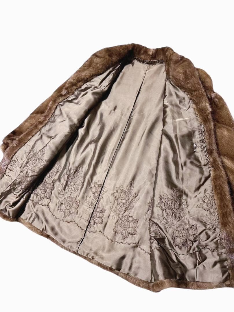 綺麗目　パステルミンク　艶◎　柔◎　ミンクコート　本毛皮　リアルファーコート