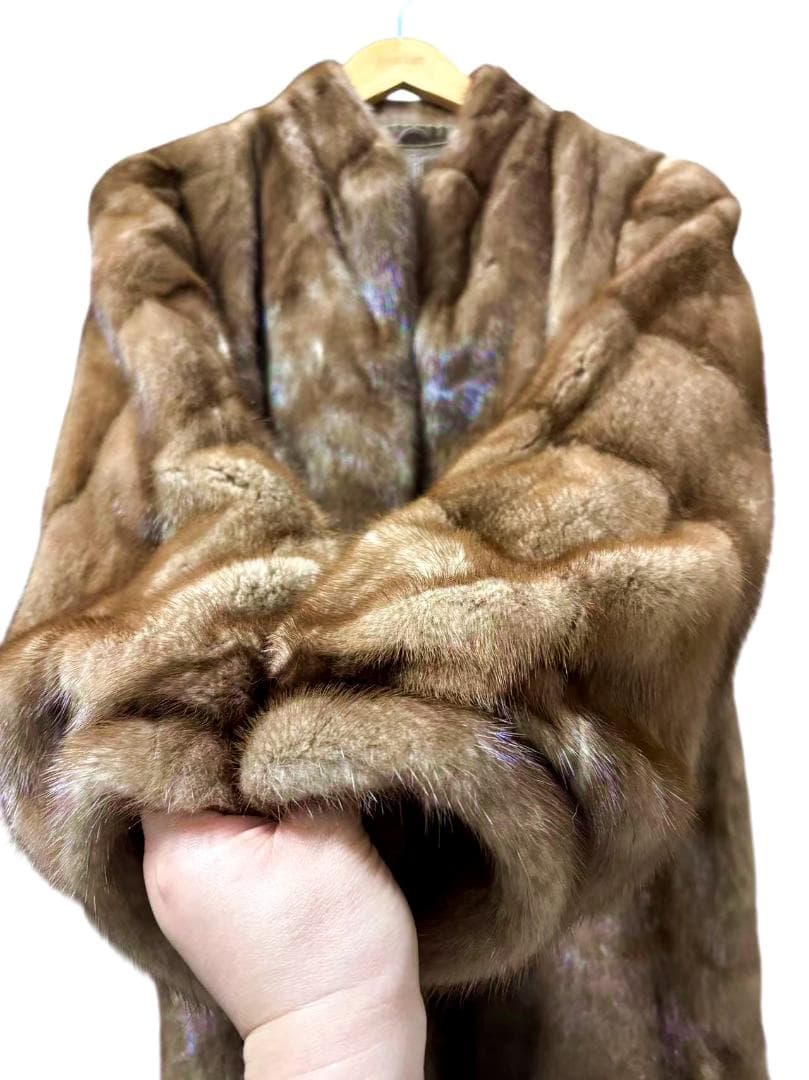 綺麗目　パステルミンク　艶◎　柔◎　ミンクコート　本毛皮　リアルファーコート