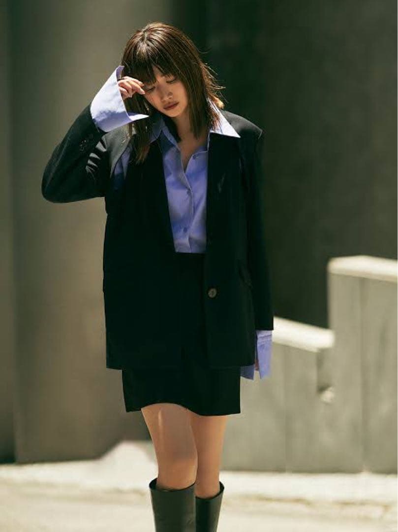 fray i.d カットアウトテーラードジャケット　クロスベルトミニスカート