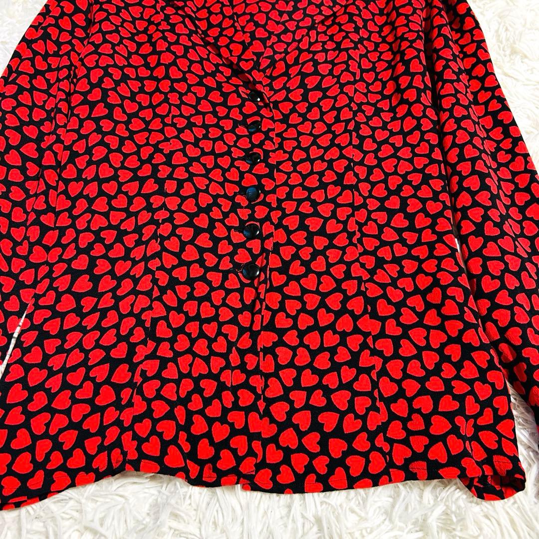 イヴサンローラン ハート柄 ブラウス シャツ YSL Saint Laurent
