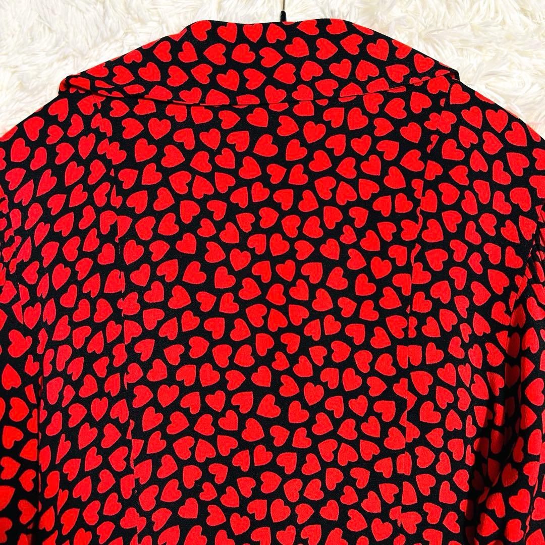 イヴサンローラン ハート柄 ブラウス シャツ YSL Saint Laurent