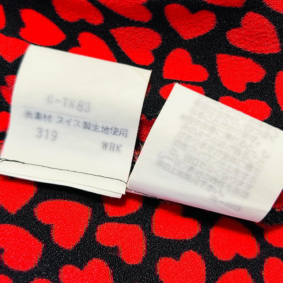 イヴサンローラン ハート柄 ブラウス シャツ YSL Saint Laurent