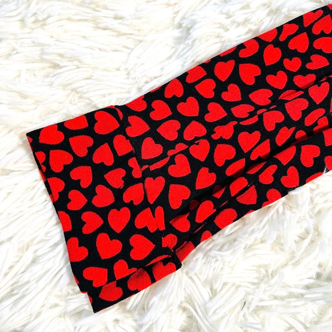 イヴサンローラン ハート柄 ブラウス シャツ YSL Saint Laurent