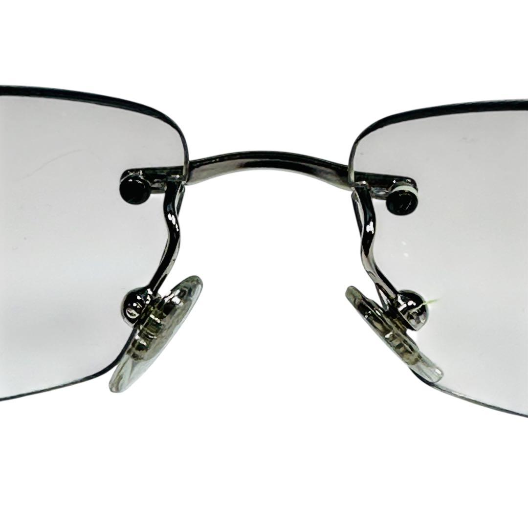 極美品 フェラガモ サングラス ガンチーニ 希少ロゴテンプル シルバー　1045