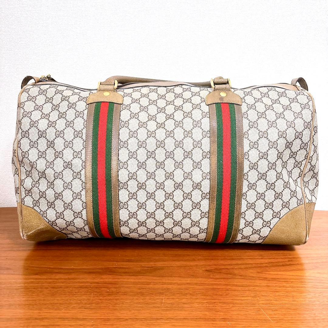 GUCCI オールドグッチ GGスプリーム シェリーライン ボストンバッグ