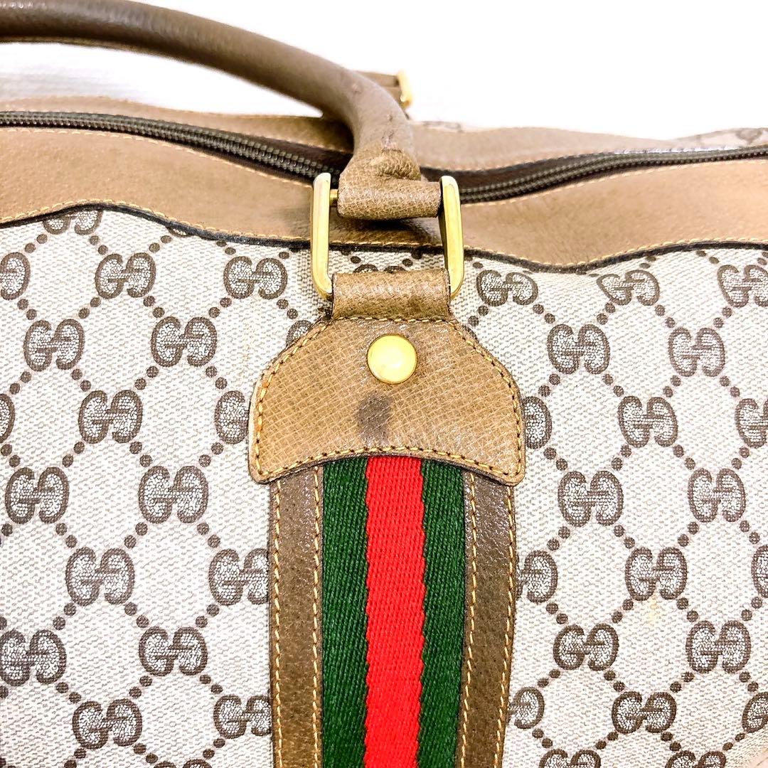 GUCCI オールドグッチ GGスプリーム シェリーライン ボストンバッグ