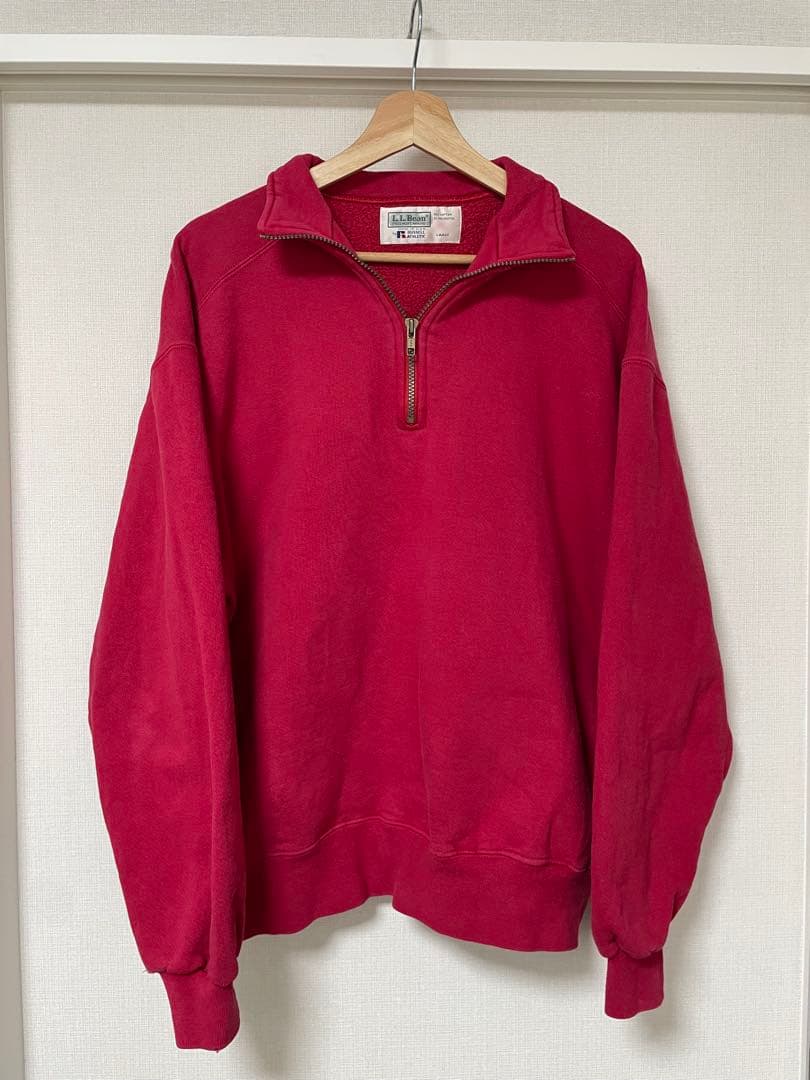 L.L.Bean×Russell 90s USA製 ハーフジップスウェット L