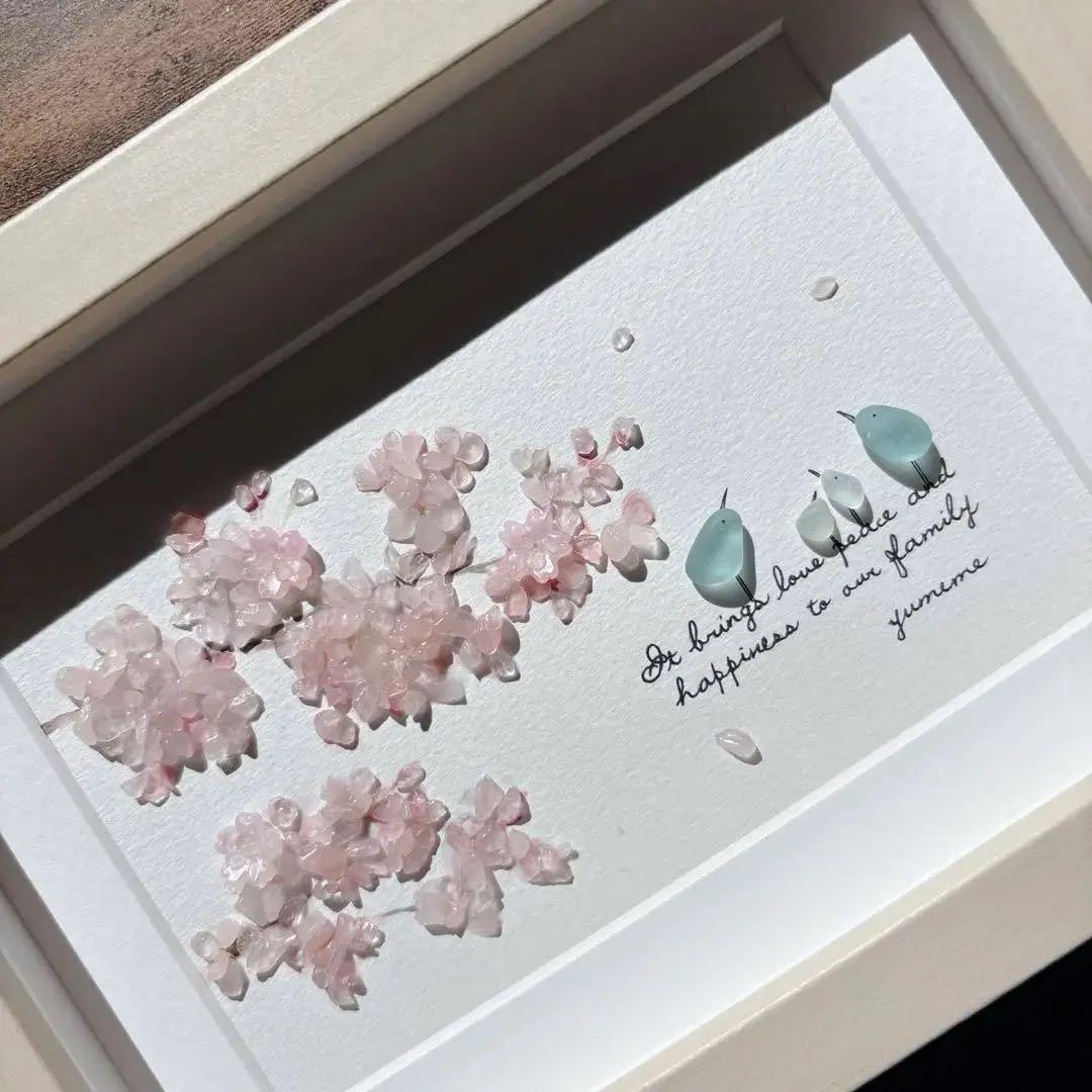 ⑦桜【pink*flower*happiness】春の訪れ シーグラスアート