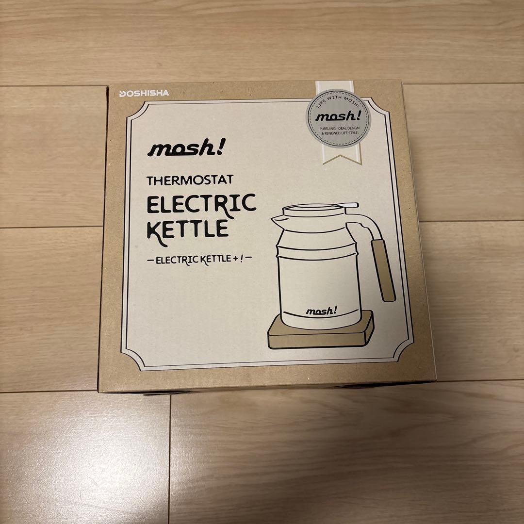 【新品未使用】mosh! モッシュ 電気ケトル M-EK1 アイボリー