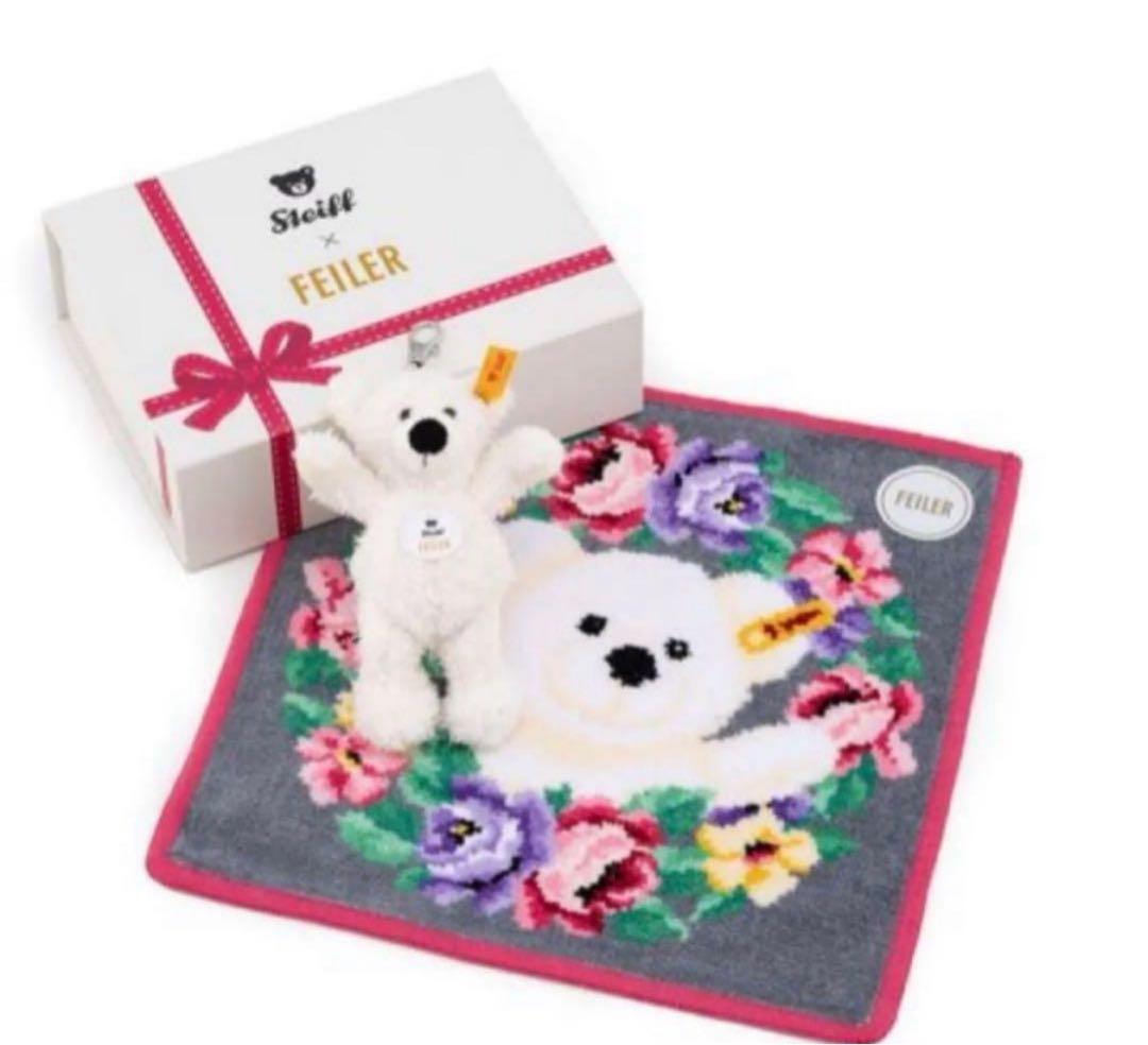 【未使用】日本橋三越限定 ハンカチ シュタイフ テディベア アンド フェイラー