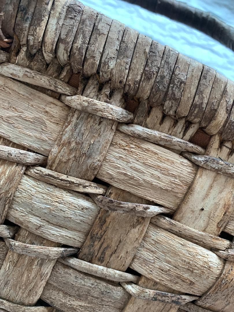 山葡萄 かごバッグ 網代編み 籠 手提げ 内布付きB