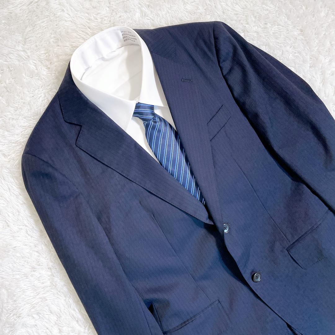 J.PRESS　セットアップスーツ　ネイビー　ストライプ　A5