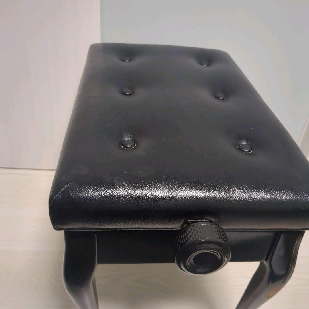 ピアノ椅子　猫足　レザー　高さ調整付き　日本製