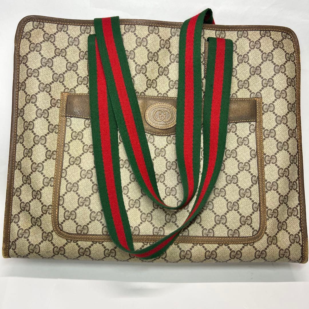 GUCCI GG プラストートバッグ PVC シ エリーライン イタリア製