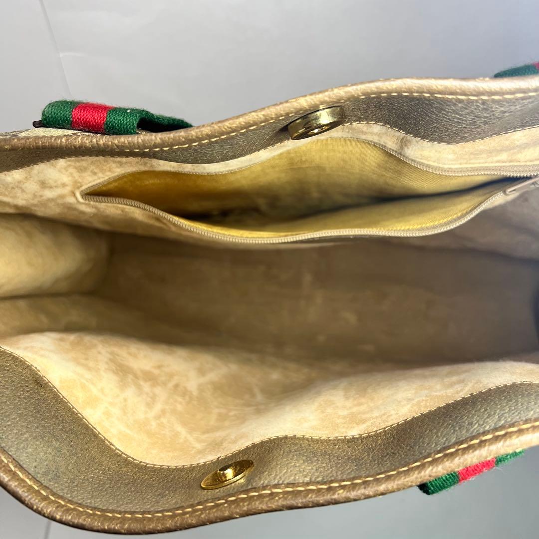 GUCCI GG プラストートバッグ PVC シ エリーライン イタリア製