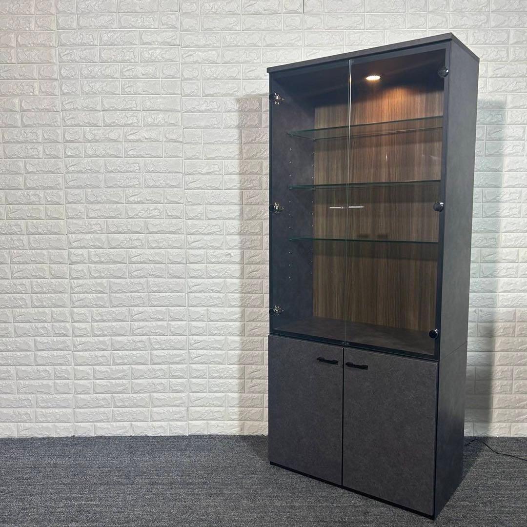 松田家具 コレクションボード シエラ 幅80cm ショーケース G116