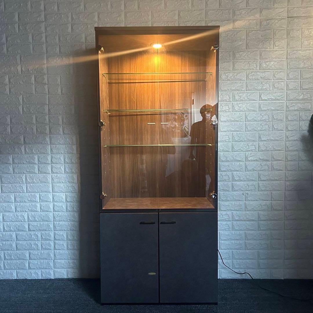 松田家具 コレクションボード シエラ 幅80cm ショーケース G116