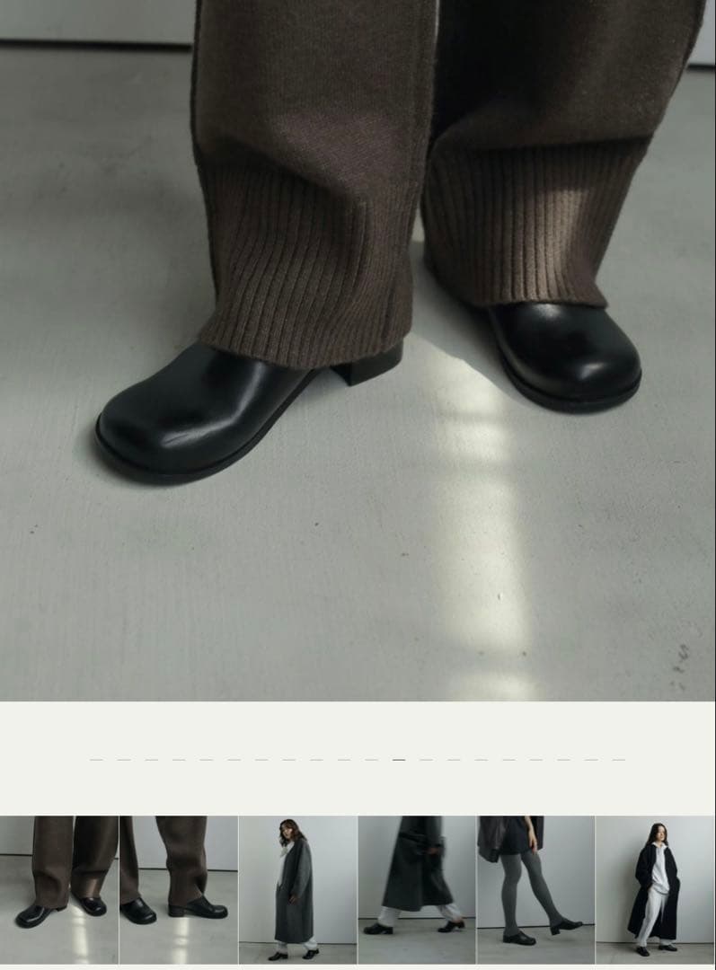 [新品未使用]anuke Ecoleather Heel Slip-ons 38