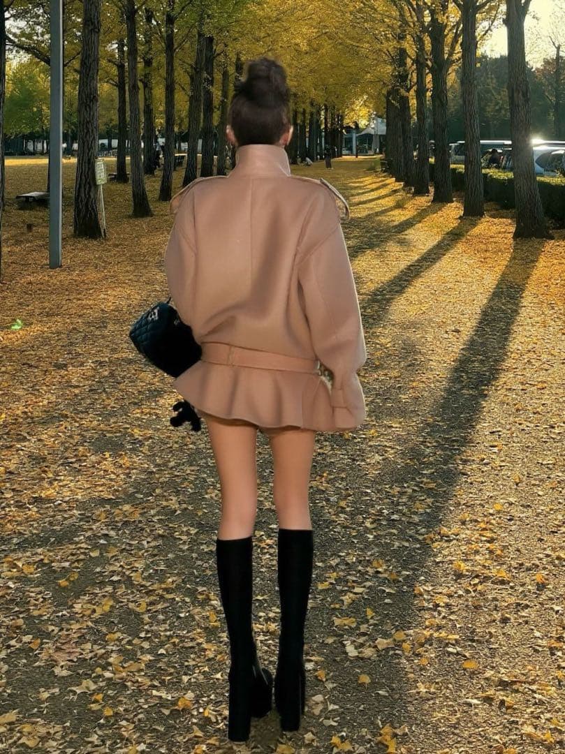 ドロップショルダージャケットコート