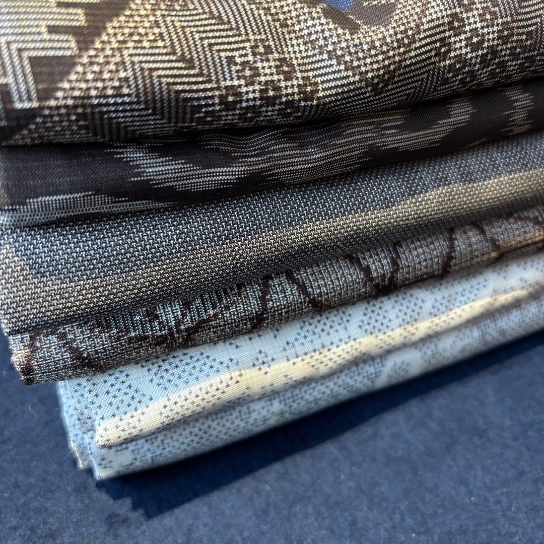 88大島紬着物6枚おまとめ売り材料正絹リメイク