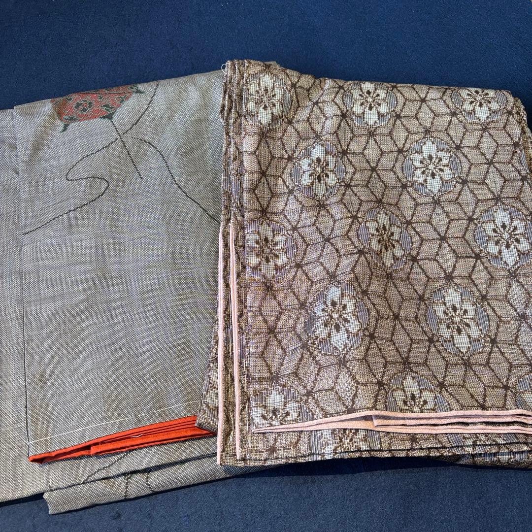 88大島紬着物6枚おまとめ売り材料正絹リメイク