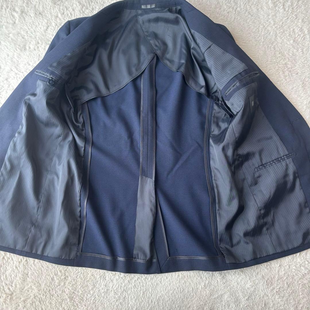 スーツセレクト スリーピース ネイビー ウール混合 スーツ 2つボタン スーツ