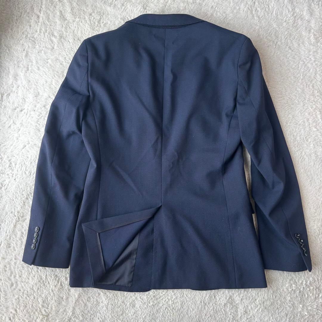 スーツセレクト スリーピース ネイビー ウール混合 スーツ 2つボタン スーツ