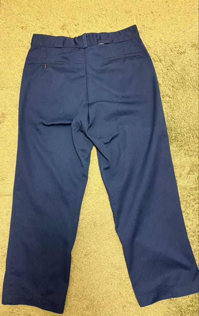 80s USA製 Dickies ワークパンツブルー希少カラー W36 L29