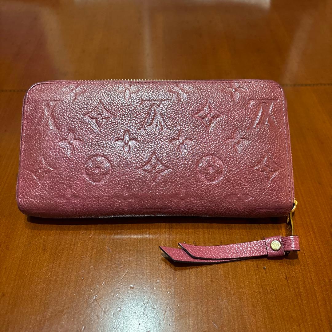 Louis Vuitton ピンク レザー 長財布