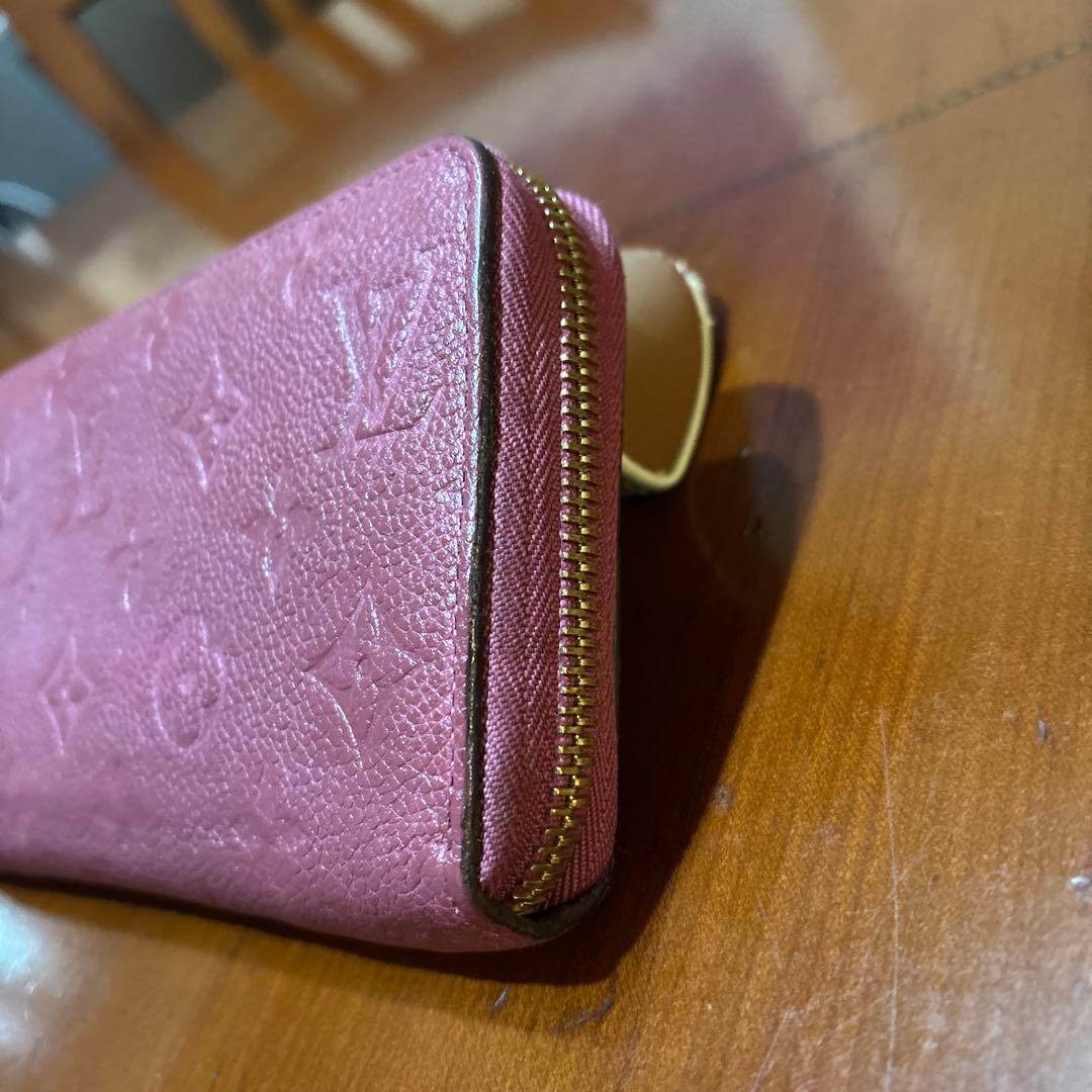 Louis Vuitton ピンク レザー 長財布