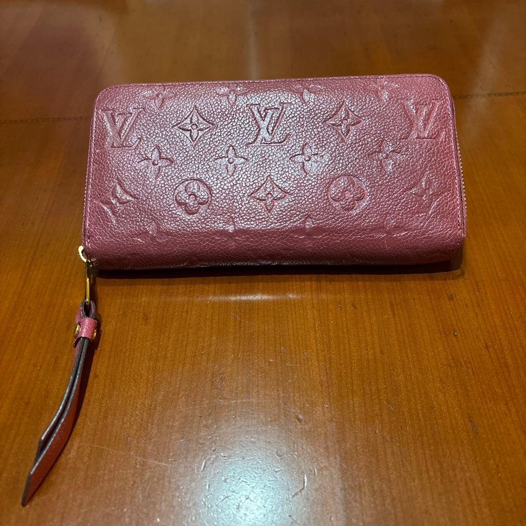 Louis Vuitton ピンク レザー 長財布