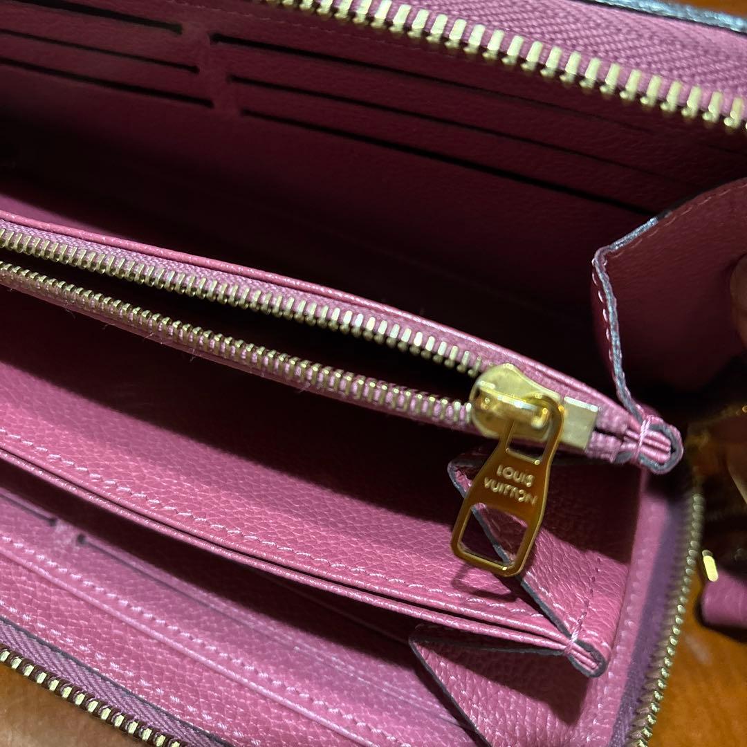 Louis Vuitton ピンク レザー 長財布