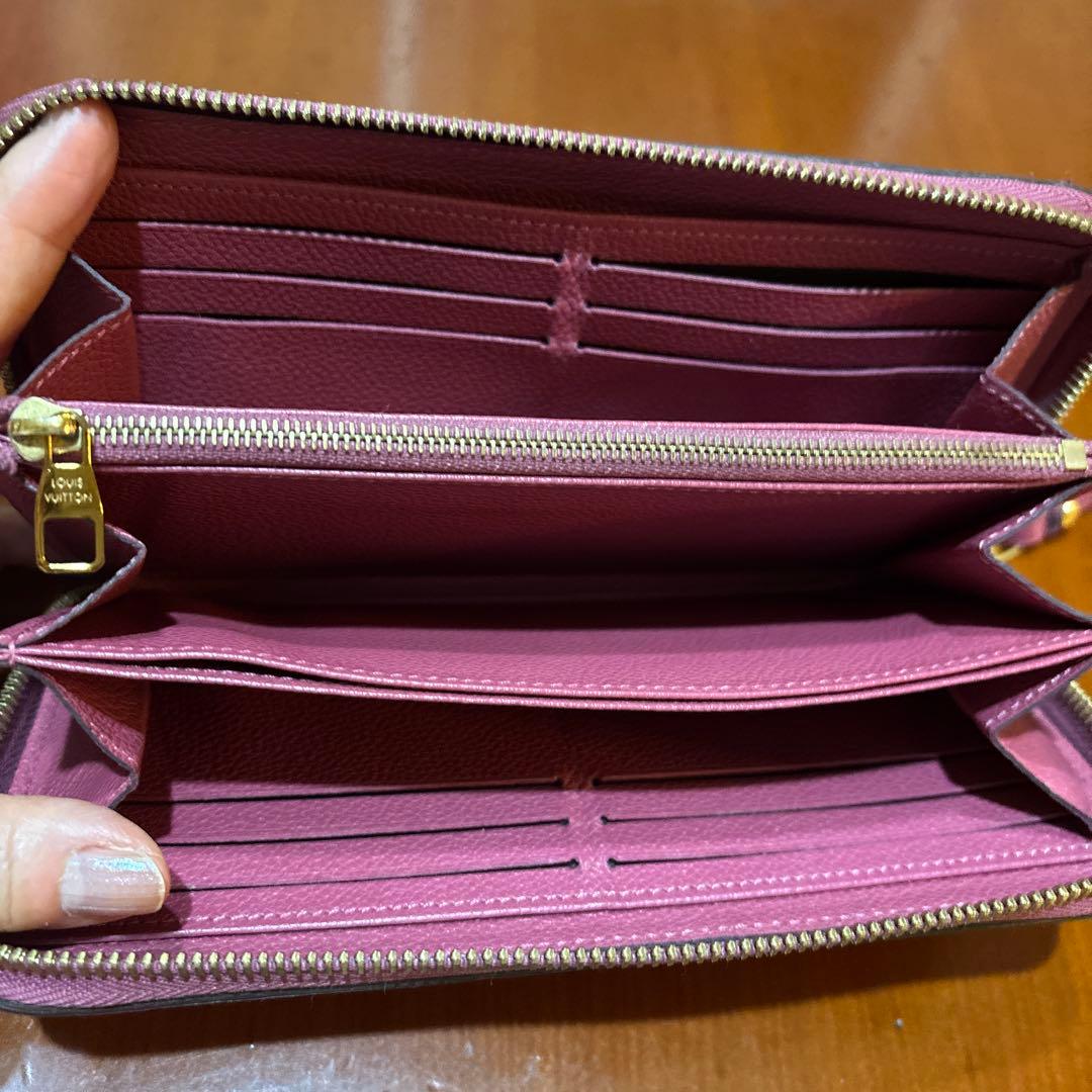 Louis Vuitton ピンク レザー 長財布