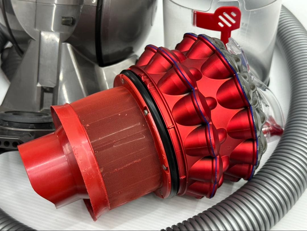 動作保証　中古　赤　ダイソン　CY25 掃除機　本体　ホース　ダストケース付き