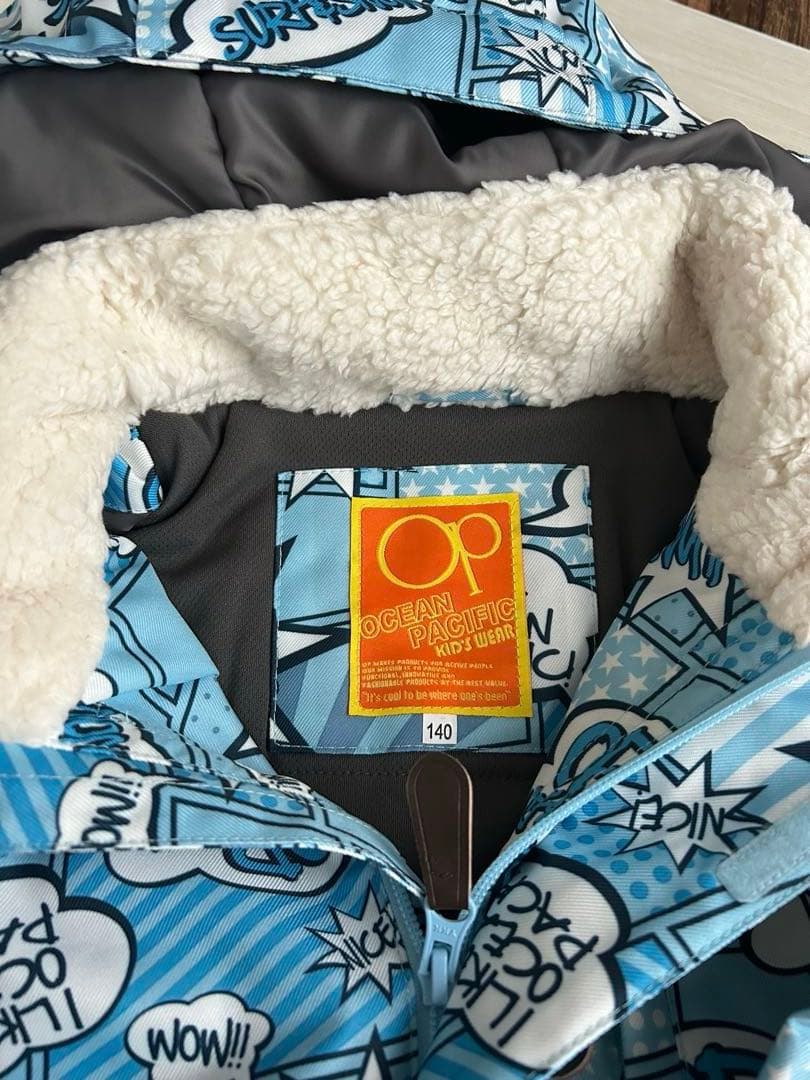 14080円 スキーウエア 140 ブルーアメリカンコミック ピンクつなぎパンツ