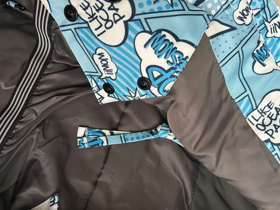 14080円 スキーウエア 140 ブルーアメリカンコミック ピンクつなぎパンツ