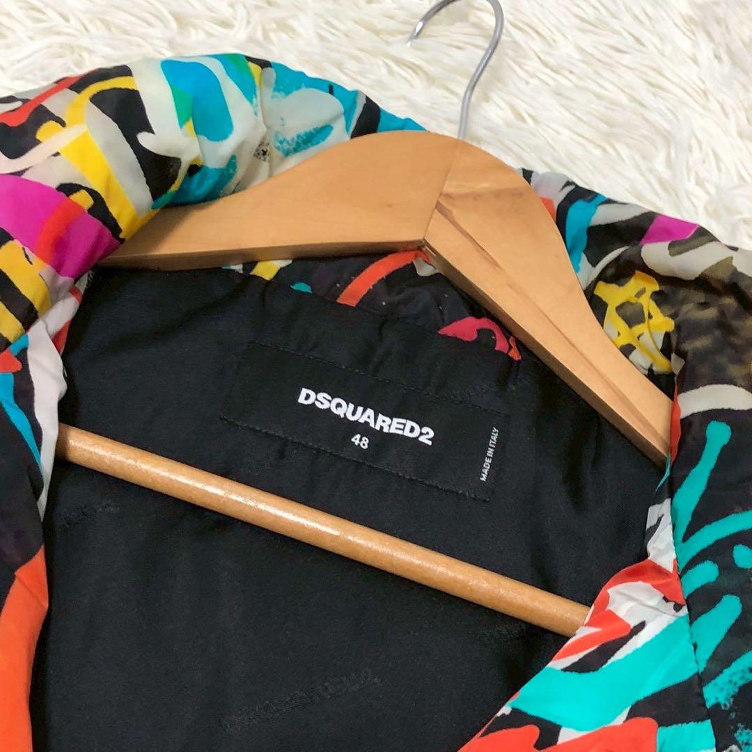 美品◎Dsquared2 ディースクエアード マルチカラー ダウンベスト